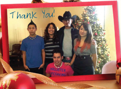 The Ortiz family is thankful for Angel Tree.