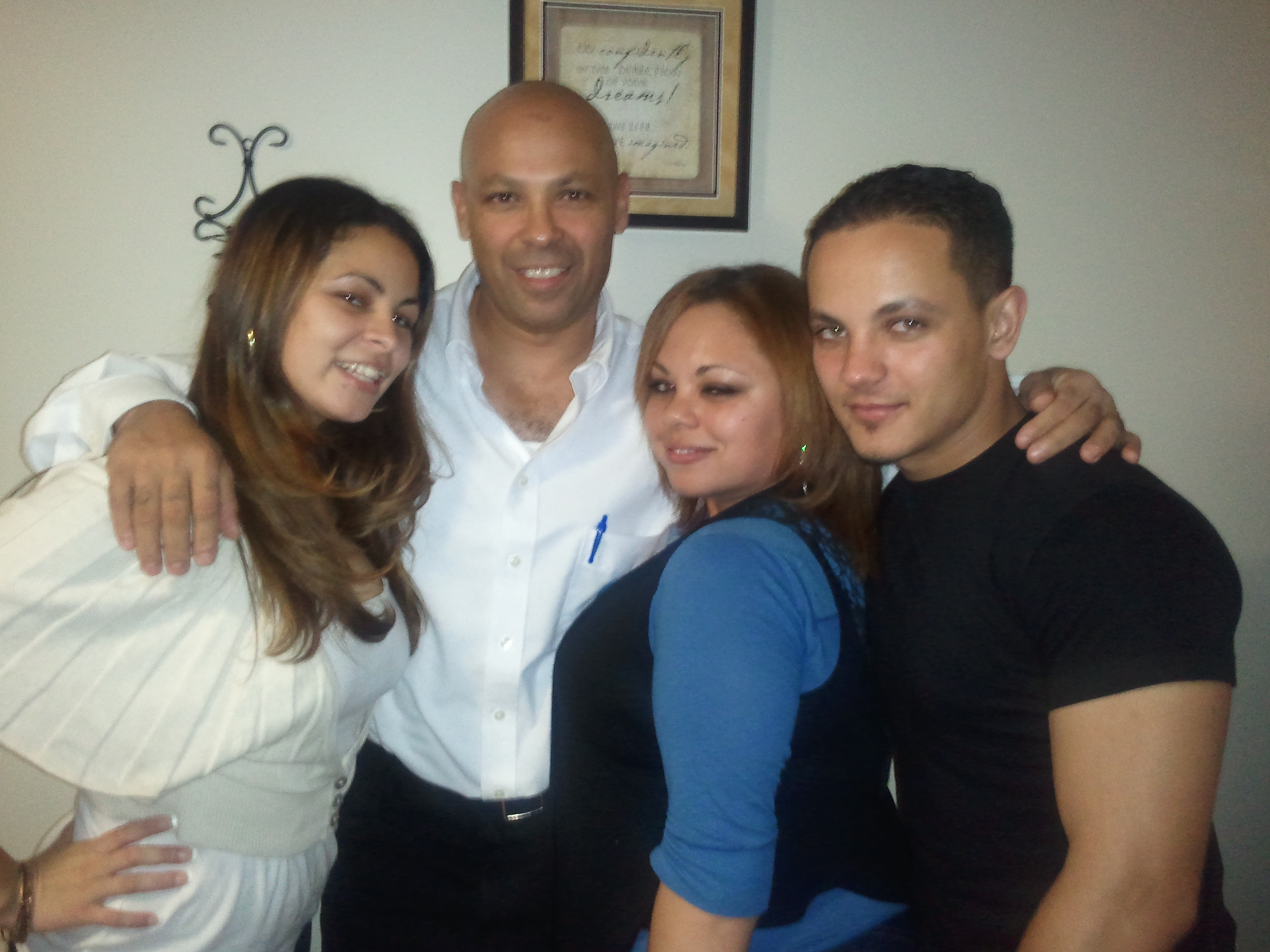 Raul with his children, Yelitza, Brenda, and Isaiah