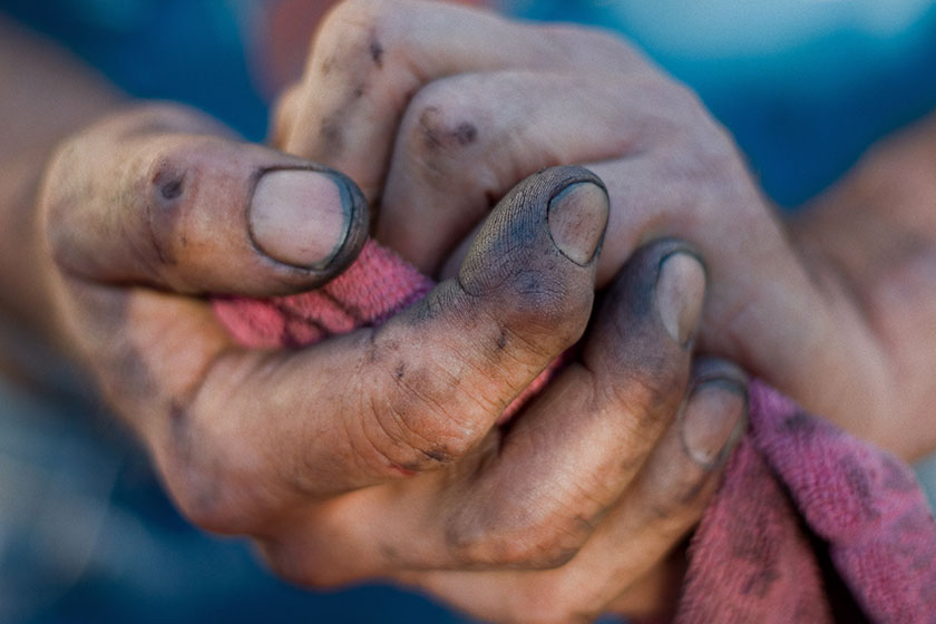 craftsman's hands