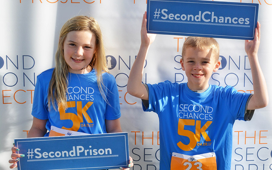 Children at Second Chance Month race