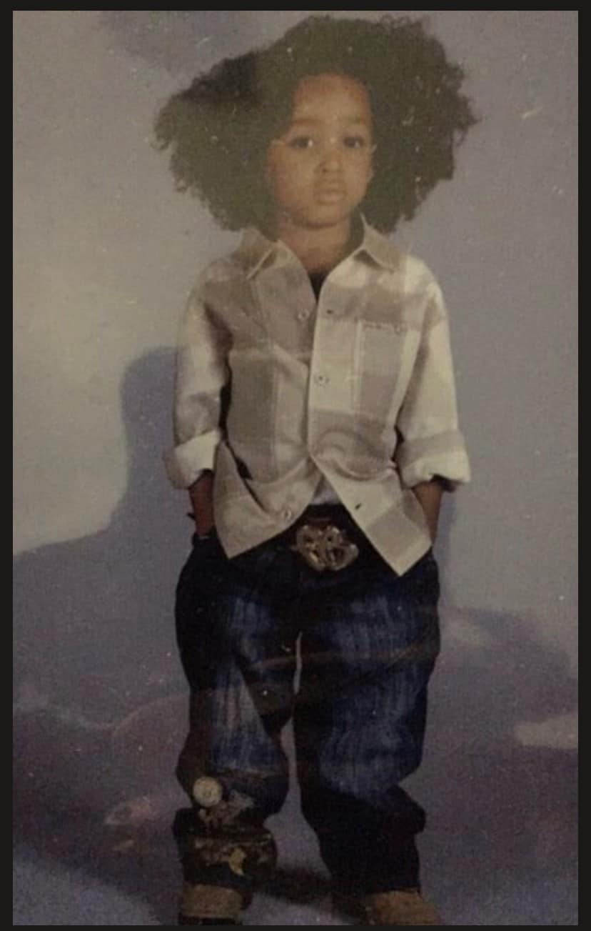 young black boy posing for school picture