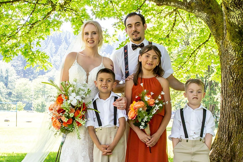 Derek and Molly Schaefer with their family.